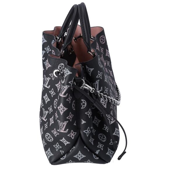 Louis Vuitton Flight Mode Monogram Mahina Bella Tote Rainbow Black - Picture 8 of 9